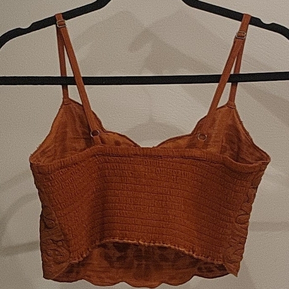 Rust Lace Crop Top - Picture 6 of 7